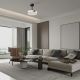 Lustre cu ventilator - Lustra LED cu ventilator palete retractabile NISEKO S negru/ auriu