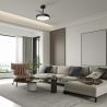 Lustra LED cu ventilator palete retractabile NISEKO S negru