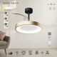 Lustre cu ventilator - Lustra LED cu ventilator palete retractabile NISEKO M negru/ auriu