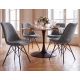 Seturi scaune, HoReCa - Set 4 scaune moderne Scandinavia tesatura structurata gri