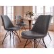 Seturi scaune, HoReCa - Set 4 scaune moderne Scandinavia tesatura structurata gri