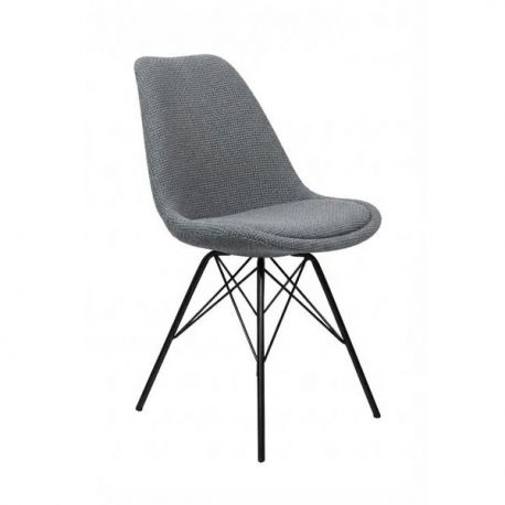 Seturi scaune, HoReCa - Set 4 scaune moderne Scandinavia tesatura structurata gri