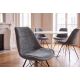 Seturi scaune, HoReCa - Set 4 scaune moderne Scandinavia tesatura structurata gri
