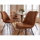 Seturi scaune, HoReCa - Set 4 scaune moderne Scandinavia tesatura structurata maro