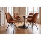 Seturi scaune, HoReCa - Set 4 scaune moderne Scandinavia tesatura structurata maro