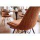 Seturi scaune, HoReCa - Set 4 scaune moderne Scandinavia tesatura structurata maro