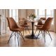 Seturi scaune, HoReCa - Set 4 scaune moderne Scandinavia tesatura structurata maro