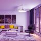 Lustra LED RGB cu ventilator palete retractabile RAFAGA alb 2700K-6500K