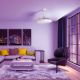 Lustre cu ventilator - Lustra LED RGB cu ventilator palete retractabile RAFAGA alb 2700K-6500K