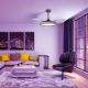 Lustre cu ventilator - Lustra LED RGB cu ventilator palete retractabile RAFAGA negru 2700K-6500K