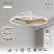 Lustre cu ventilator - Lustra LED cu ventilator si telecomanda NEPAL II L alb/lemn