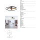Lustre cu ventilator - Lustra LED cu ventilator si telecomanda NEPAL II L negru/lemn