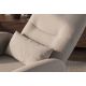 Fotolii - Fotoliu cinema PRIORITY greige, pivotant, functia electrica relax, port USB