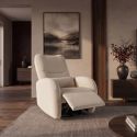 Fotoliu cinema PRIORITY bej, pivotant, functia electrica relax, port USB