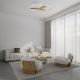 Lustre cu ventilator - Lustra LED cu ventilator si telecomanda NEPAL II M alb/lemn