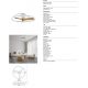 Lustre cu ventilator - Lustra LED cu ventilator si telecomanda NEPAL II M alb/lemn