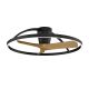 Lustre cu ventilator - Lustra LED cu ventilator si telecomanda NEPAL II M negru/lemn