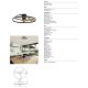 Lustre cu ventilator - Lustra LED cu ventilator si telecomanda NEPAL II M negru/lemn