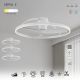 Lustre cu ventilator - Lustra LED cu ventilator si telecomanda NEPAL II M alb