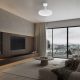 Lustre cu ventilator - Lustra LED cu ventilator palete retractabile SLIM M alb