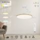 Lustre cu ventilator - Lustra LED cu ventilator palete retractabile SLIM M alb/lemn