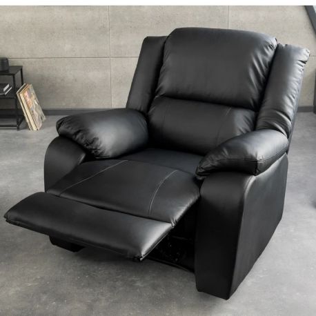 Fotolii - Fotoliu cinema cu functia relax HOLLYWOOD piele sintetica neagra