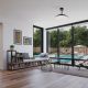 Lustre cu ventilator - Lustra LED cu ventilator palete retractabile SLIM M negru