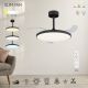 Lustre cu ventilator - Lustra LED cu ventilator palete retractabile SLIM M negru