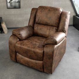 Fotoliu cinema cu functia relax HOLLYWOOD piele sintetica maro antic