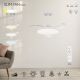Lustre cu ventilator - Lustra LED cu ventilator palete retractabile SLIM S alb