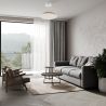Lustra LED cu ventilator palete retractabile SLIM S alb/lemn