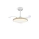 Lustre cu ventilator - Lustra LED cu ventilator palete retractabile SLIM S alb/lemn