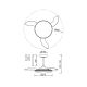Lustre cu ventilator - Lustra LED cu ventilator palete retractabile SLIM S alb/lemn