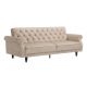 Canapele - Canapea extensibila, Catifea Vogue champagne beige, Maison Belle Affaire 220cm