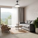 Lustra LED cu ventilator palete retractabile SLIM XL negru