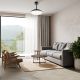 Lustra LED cu ventilator palete retractabile SLIM XL negru