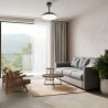 Lustra LED cu ventilator palete retractabile SLIM XL negru