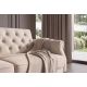 Canapele - Canapea extensibila, Catifea Vogue champagne beige, Maison Belle Affaire 220cm