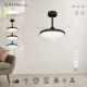 Lustre cu ventilator - Lustra LED cu ventilator palete retractabile SLIM XL negru