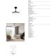 Lustre cu ventilator - Lustra LED cu ventilator palete retractabile SLIM XL negru