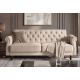 Canapele - Canapea extensibila, Catifea Vogue champagne beige, Maison Belle Affaire 220cm