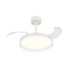Lustra LED cu ventilator palete retractabile GLASS S alb