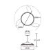 Lustre cu ventilator - Lustra LED cu ventilator palete retractabile GLASS S alb