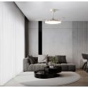 Lustra LED cu ventilator palete retractabile GLASS S transparent