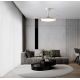 Lustre cu ventilator - Lustra LED cu ventilator palete retractabile GLASS S transparent