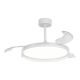 Lustre cu ventilator - Lustra LED cu ventilator palete retractabile GLASS S transparent