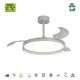 Lustre cu ventilator - Lustra LED cu ventilator palete retractabile GLASS S transparent