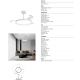 Lustre cu ventilator - Lustra LED cu ventilator palete retractabile GLASS S transparent