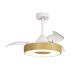 Lustre cu ventilator - Lustra LED cu ventilator palete retractabile Coin Fan Mini lemn