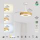 Lustre cu ventilator - Lustra LED cu ventilator palete retractabile Coin Fan Mini lemn